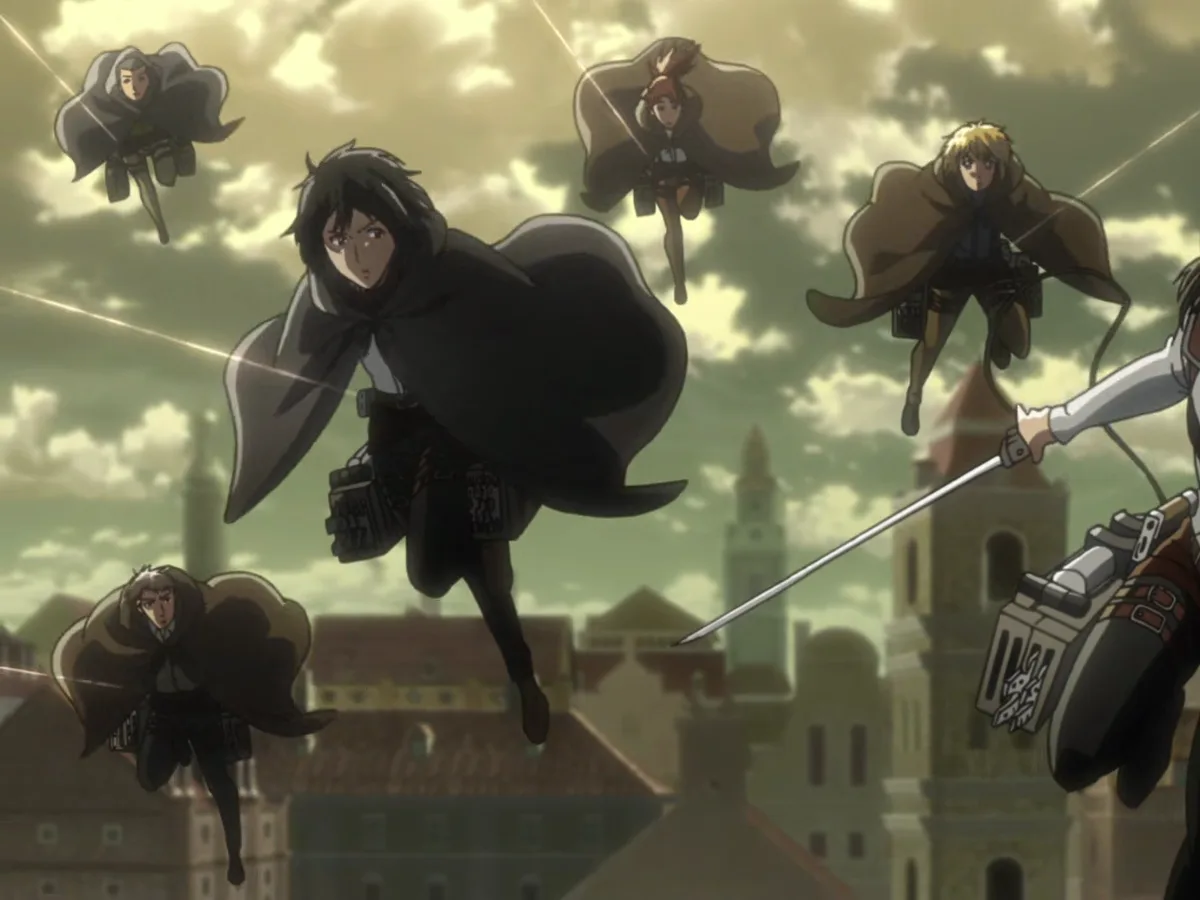 Traditional omni-directional mobility gear with blades, side scabbards and hip-mounted mechanisms