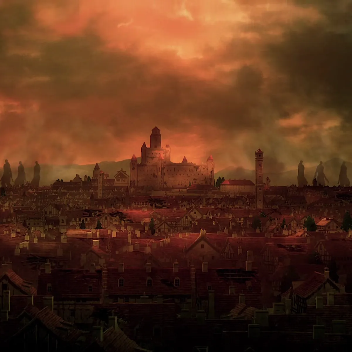 Eren's Founding Titan leads the march of the Wall Titans