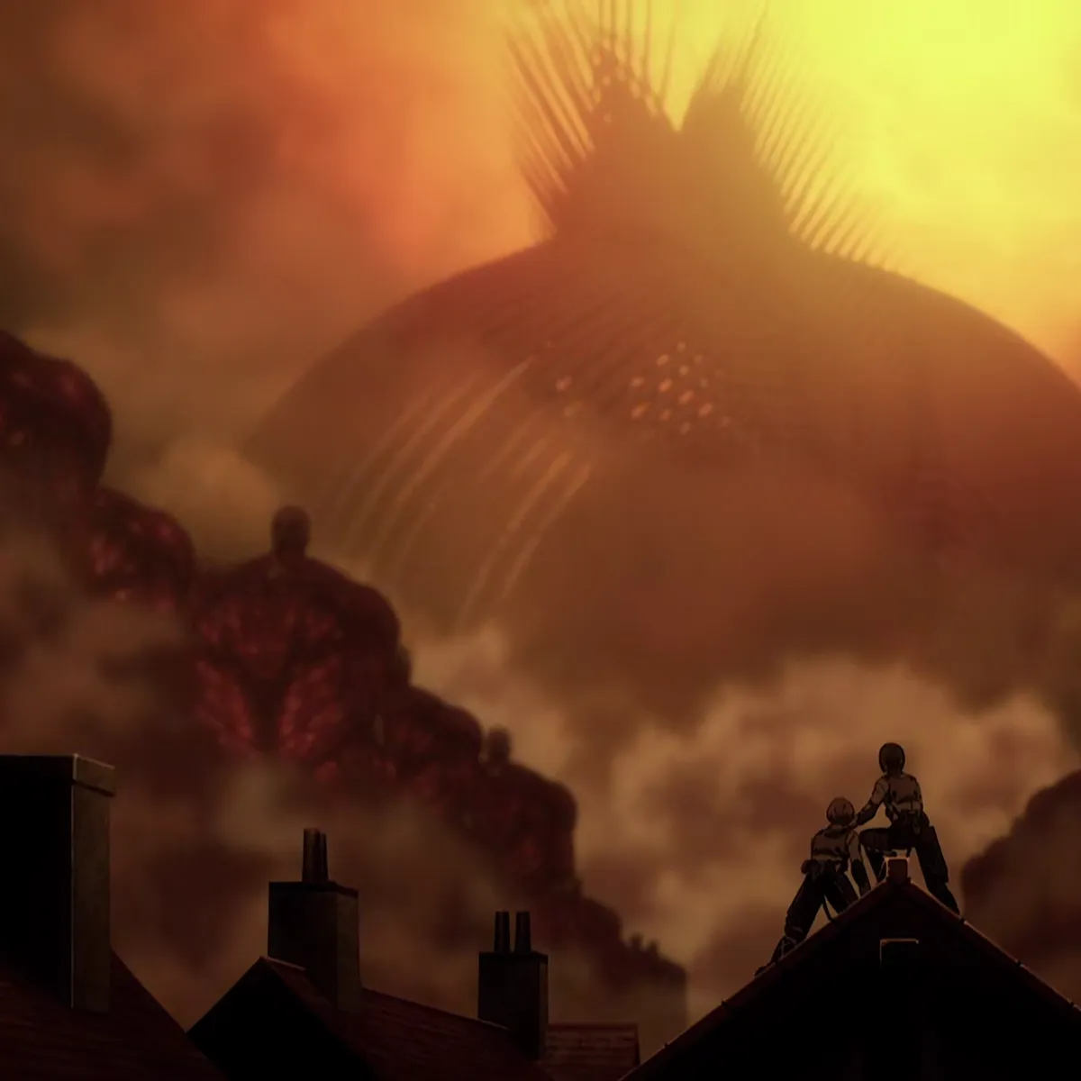 The Rumbling reaches land as people try to flee