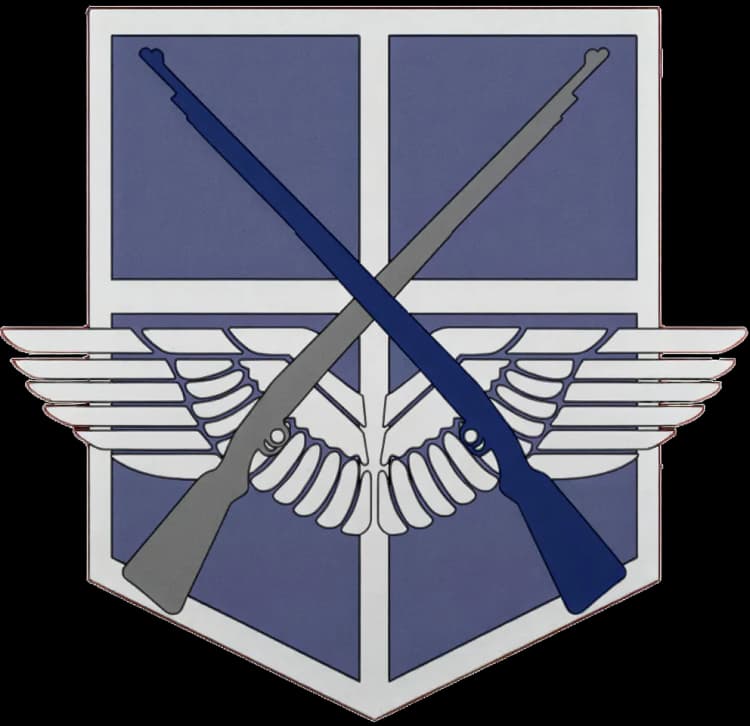 Yeagerist emblem — the Survey Corps shield under two crossed rifles